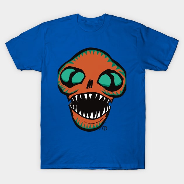 Yoot Alien Skull T-Shirt by Art from the Blue Room